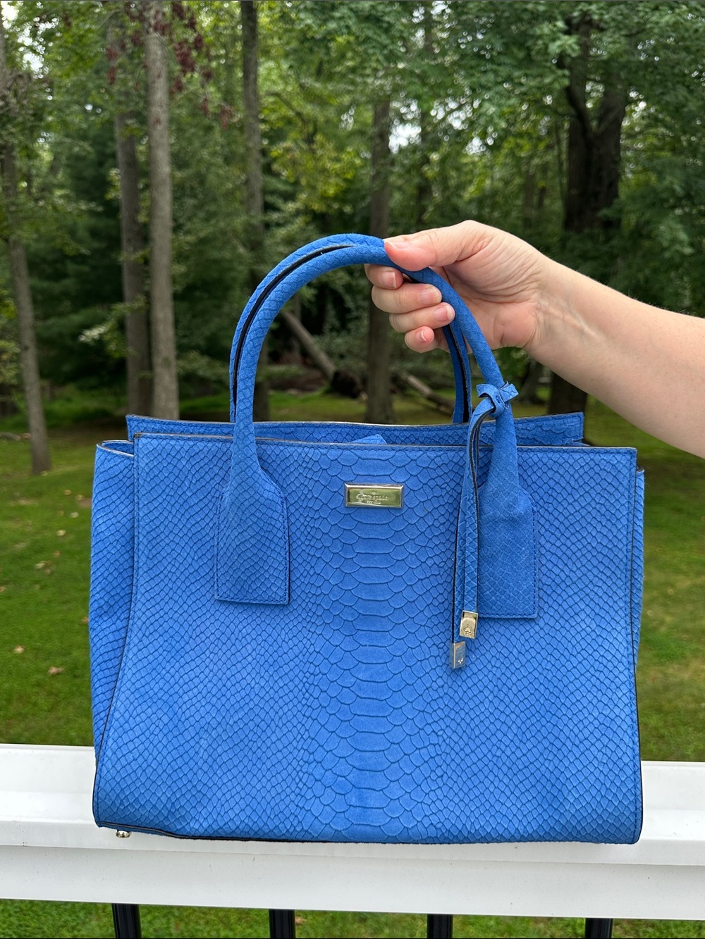 kate spade Royal Blue Embossed Tote